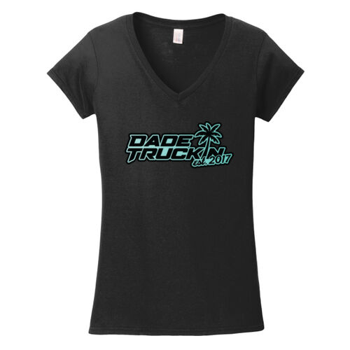 DADE TRUCKIN WOMEN'S V-NECK TEE Thumbnail